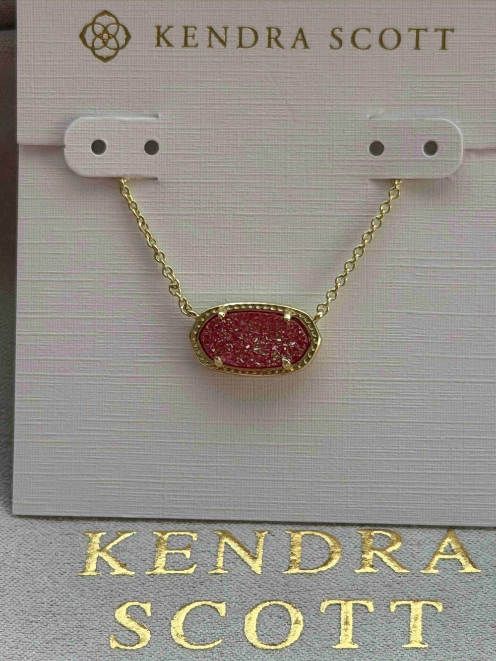 Kendra Scott Elaina Red Pearl Crystal Cluster Necklace